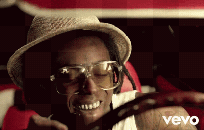 Man In Glasses And Hat Driving Car Vevo GIF
