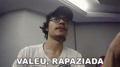 Man In Glasses And Hat Saying Valeu Rapazida GIF