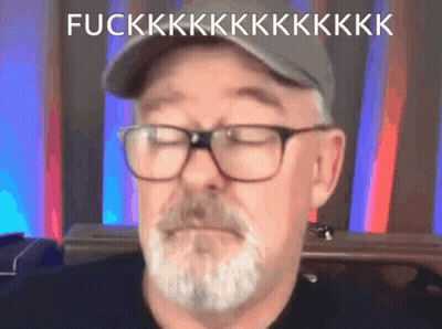 Man In Glasses And Hat Says Fuckkkk GIF