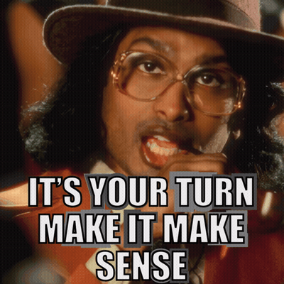 Man In Glasses And Hat Says It's Your Turn GIF