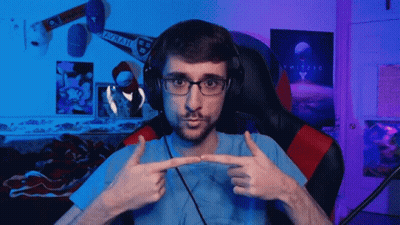 Man In Glasses And Headphones Pointing To Destiny Poster GIF