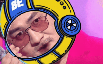 Man In Glasses And Helmet With Letter B GIF
