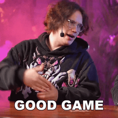 Man In Glasses And Hoodie Saying Good Game GIF