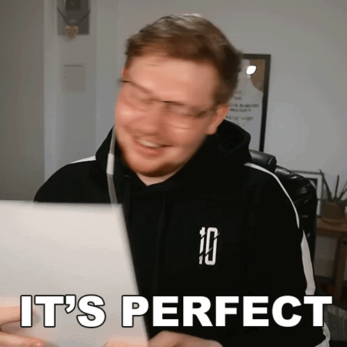 Man In Glasses And Hoodie Saying It's Perfect GIF
