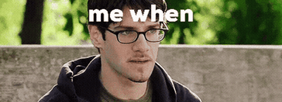 Man In Glasses And Hoodie Saying Me When GIF