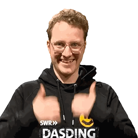 Man In Glasses And Hoodie Thumbs Up Sticker