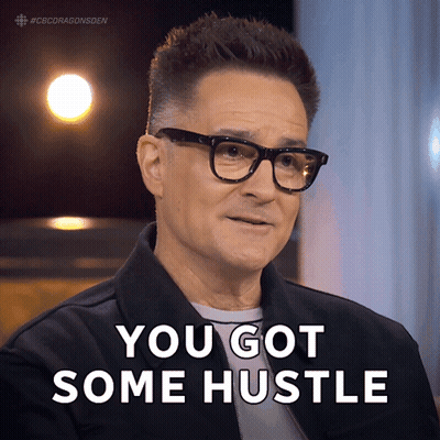 Man In Glasses And Jacket Says You Got Some Hustle GIF