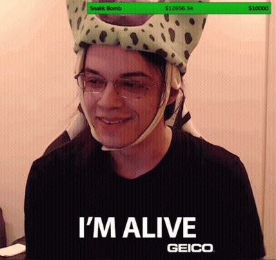 Man In Glasses And Leopard Print Hat Says I'm Alive Geico GIF