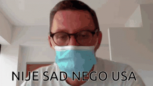 Man In Glasses And Mask Nije Sad Nego Usa GIF