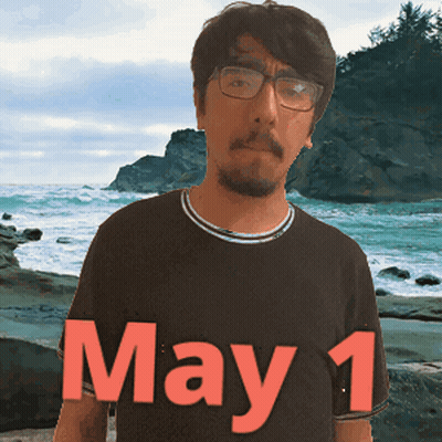 Man In Glasses And May 1 Shirt GIF