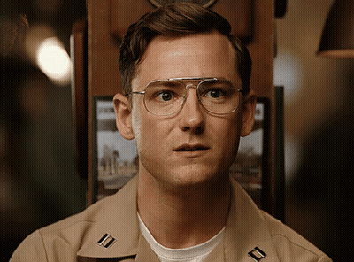 Man In Glasses And Military Uniform With II Badge GIF
