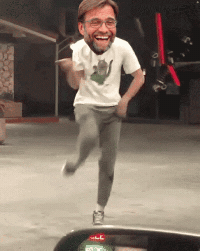 Man In Glasses And Monkey Shirt Running GIF