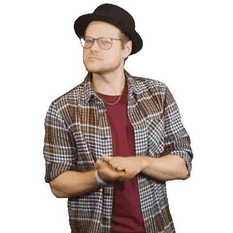 Man In Glasses And Plaid Shirt Sticker
