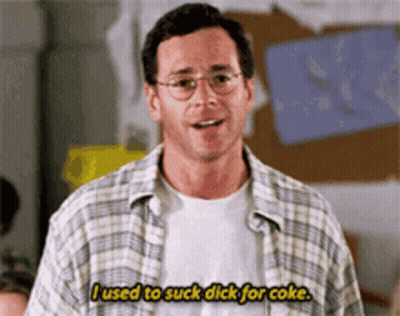 Man In Glasses And Plaid Shirt Saying I Used To Suck Dick For Coke GIF