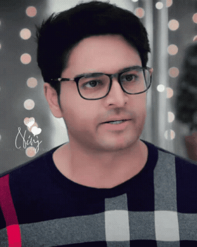 Man In Glasses And Plaid Shirt With Name Neha GIF