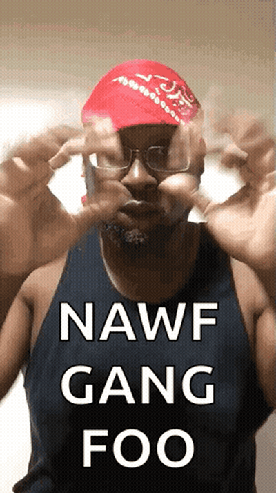 Man In Glasses And Red Hat Nawf Gang Foo GIF