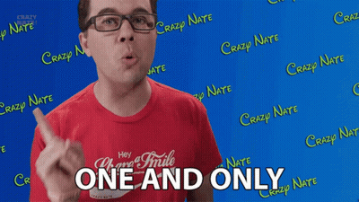 Man In Glasses And Red Shirt Saying One And Only GIF