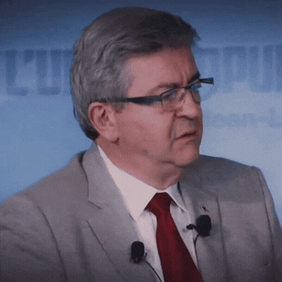 Man In Glasses And Red Tie Blue Background GIF