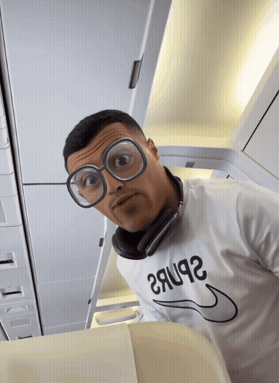 Man In Glasses And Shirt Saying 28U92 GIF