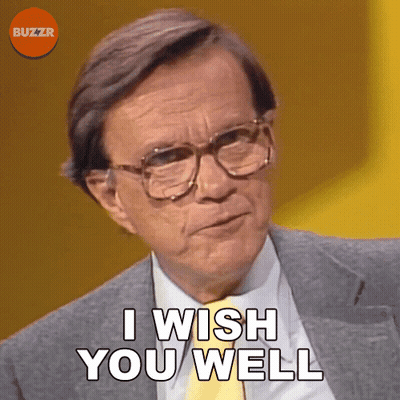 Man In Glasses And Suit Says I Wish You Well GIF