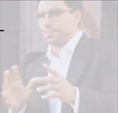 Man In Glasses And Suit With Hands Outstretched GIF