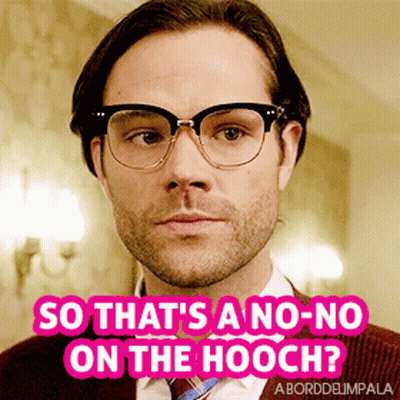 Man In Glasses And Tie Saying So That's A No-No On The Hooch GIF