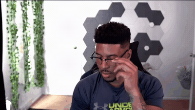 Man In Glasses And Under Armor Shirt GIF
