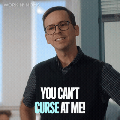 Man In Glasses And Vest Saying You Can't Curse At Me GIF