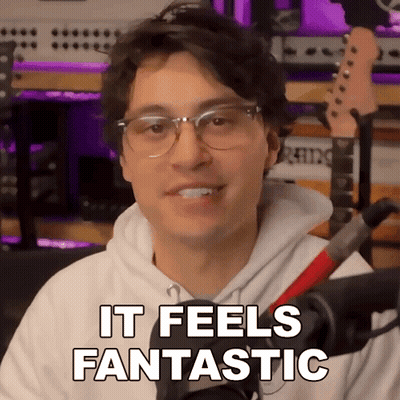 Man In Glasses And White Hoodie Says It Feels Fantastic GIF