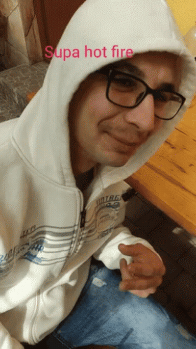Man In Glasses And White Hoodie Supa Hot Fire GIF