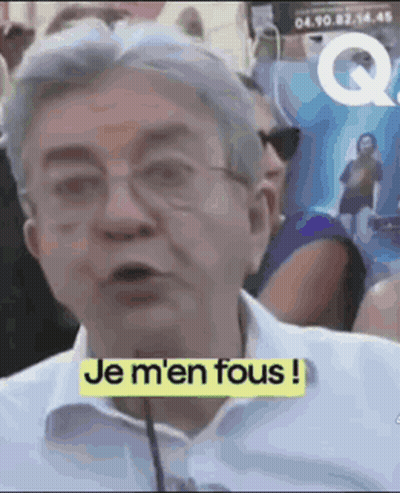 Man In Glasses And White Shirt Saying Je M'En Fous GIF