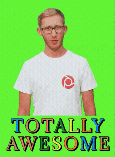 Man In Glasses And White Shirt Saying Wow Totally Awesome GIF