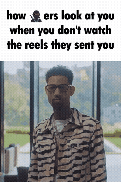 Man In Glasses And Zebra Print Shirt Says How Ers Look At You When You Don't Watch GIF