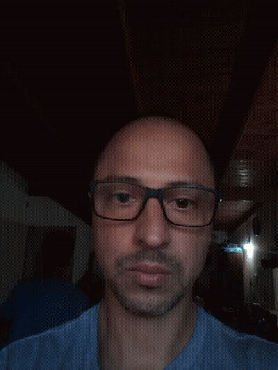Man In Glasses Eyes Closed Mouth Open GIF