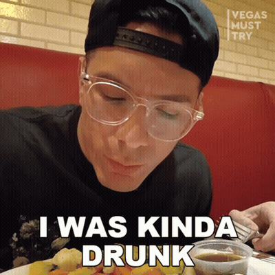 Man In Glasses Hat I Was Kinda Drunk While Eating GIF