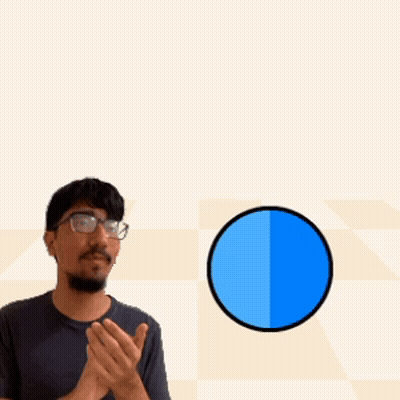 Man In Glasses In Front Of Bouncer Logo GIF