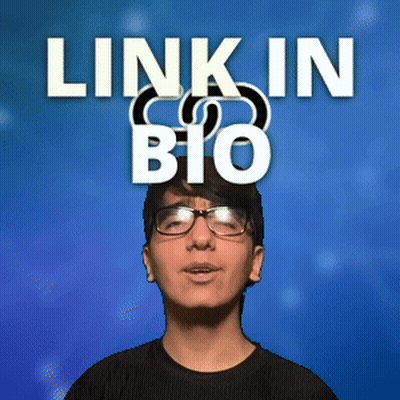 Man In Glasses Link In Bio GIF