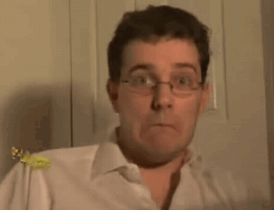 Man In Glasses Making Funny Face GIF