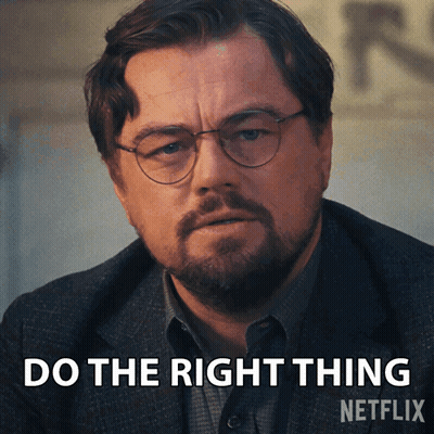 Man In Glasses Saying Do The Right Thing GIF