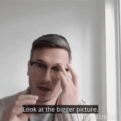 Man In Glasses Saying Look At The Bigger Picture GIF