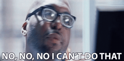 Man In Glasses Saying No No No I Can't Do That GIF