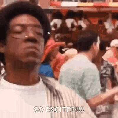 Man In Glasses Saying So Excited GIF