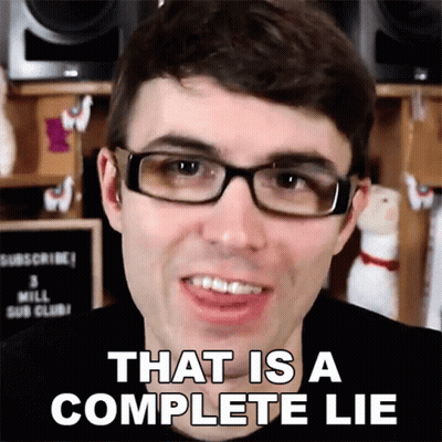 Man In Glasses Saying That Is A Complete Lie GIF