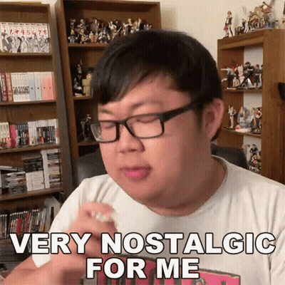 Man In Glasses Saying Very Nostalgic GIF