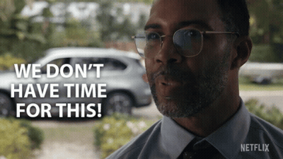 Man In Glasses Saying We Don't Have Time For This GIF