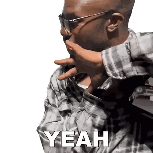 Man In Glasses Saying Yeah Sticker