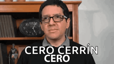 Man In Glasses Says Cero Cerrin Cero GIF
