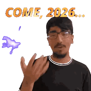 Man In Glasses Says Come 2026 Sticker