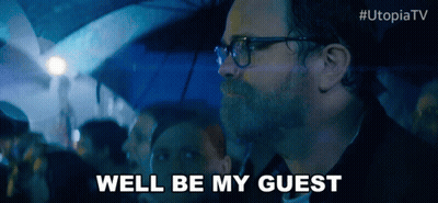Man In Glasses Says Well Be My Guest GIF