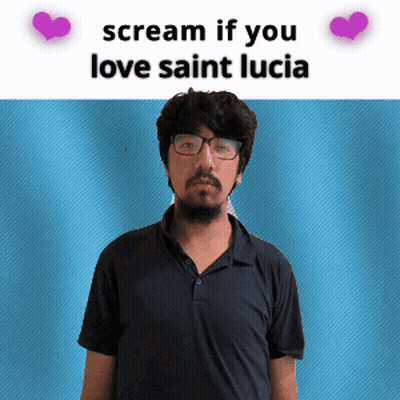 Man In Glasses Scream If You Love Saint Lucia GIF